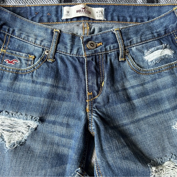 VINTAGE Hollister low rise flare jeans size 1 - Picture 3 of 4